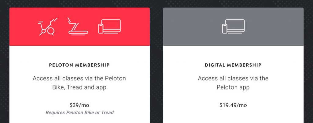 peloton bike or tread